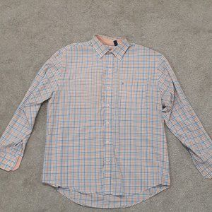 IZOD Long-sleeve men's shirt Size Large with orange and blue colors